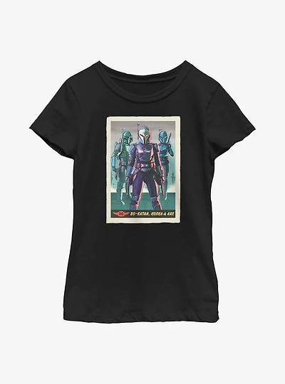 Star Wars The Mandalorian Bo-Katan & Co Card Youth Girls T-Shirt