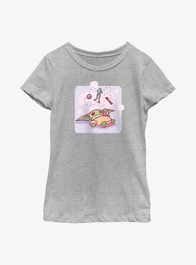 Star Wars The Mandalorian Playing With Food Youth Girls T-Shirt