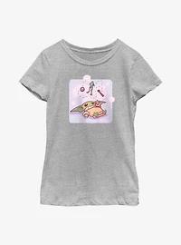 Star Wars The Mandalorian Playing With Food Youth Girls T-Shirt