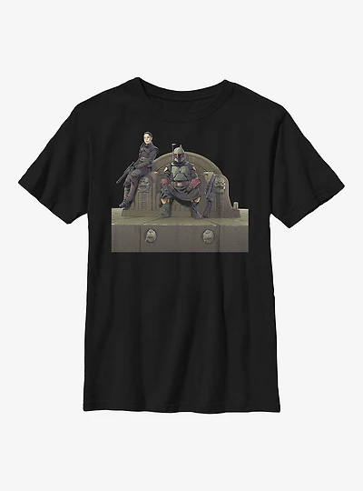 Star Wars The Mandalorian Throne Of Fett Youth T-Shirt