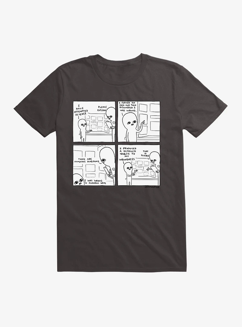Strange Planet I Have Attempted Science Black And White T-Shirt