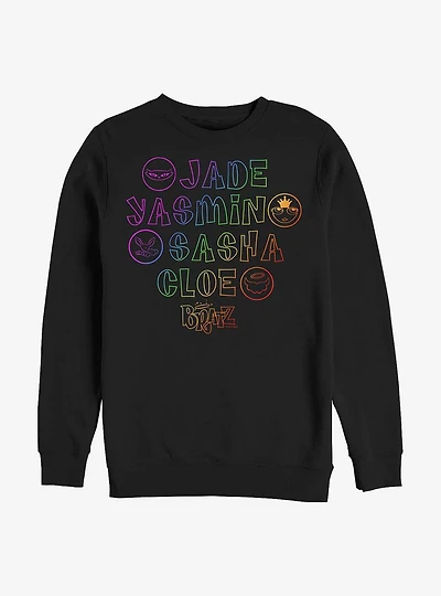 Bratz Name Staked Crew Sweatshirt