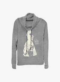 Disney Beauty And The Beast Live Action Beast Belle Silhouette Cowlneck Long-Sleeve Girls Top