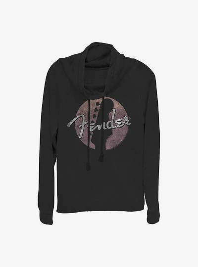 Fender Circled Logo Cowlneck Long-Sleeve Girls Top