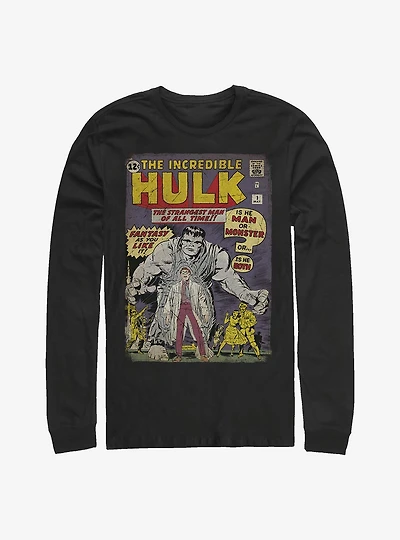 Marvel The Hulk Comic Cover Long-Sleeve T-Shirt