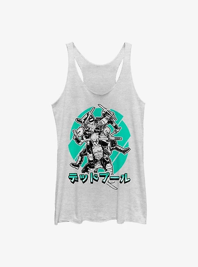 Marvel Deadpool Many Faces Girls Tank