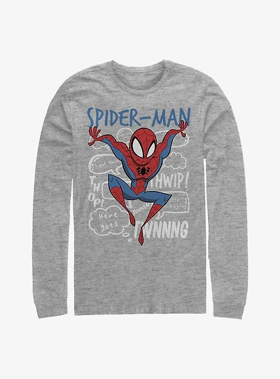 Marvel Spider-Man Spidey Doodle Thoughts Long-Sleeve T-Shirt