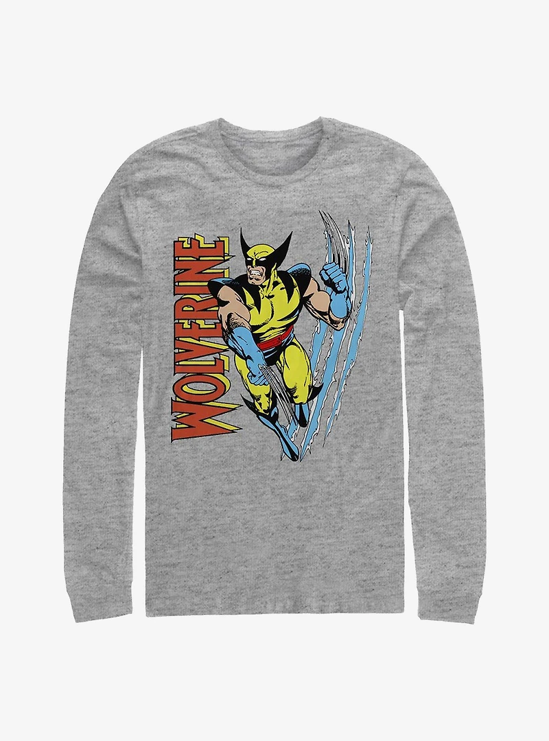 Marvel X-Men Wolverine Claw Flip Long-Sleeve T-Shirt