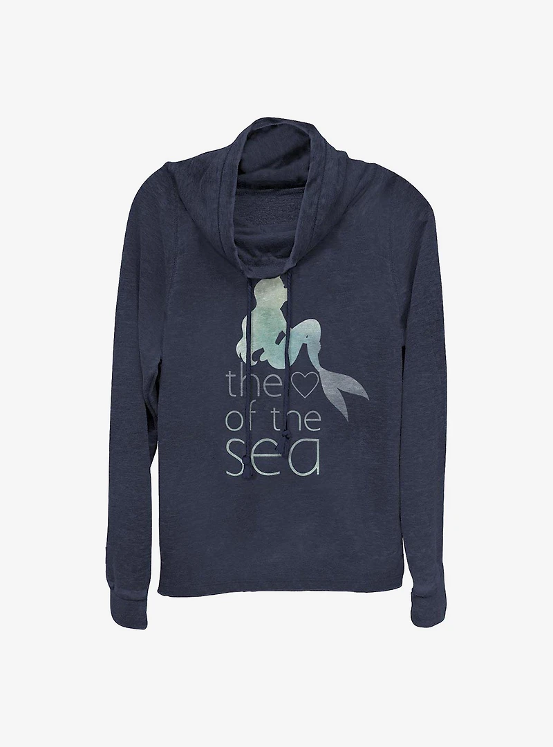Disney The Little Mermaid Heart Of The Sea Cowlneck Long-Sleeve Girls Top