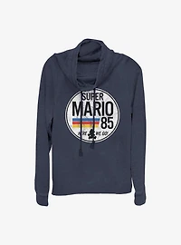 Super Mario Here We Go! Cowlneck Long-Sleeve Girls Top
