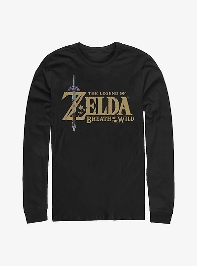 The Legend Of Zelda Breath Wild Logo Long-Sleeve T-Shirt