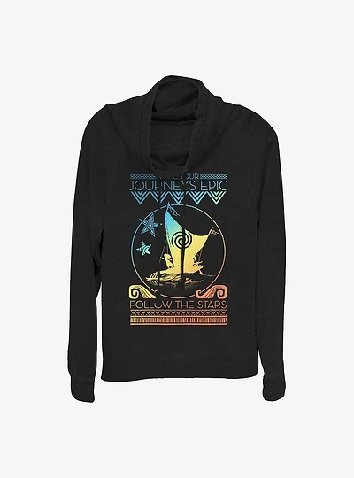 Disney Moana By Starlight Cowlneck Long-Sleeve Girls Top
