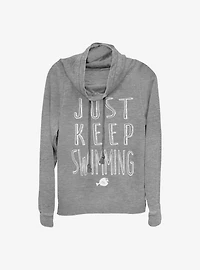 Disney Pixar Finding Nemo Swimming Cowlneck Long-Sleeve Girls Top