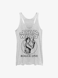 Star Wars Rogue One: A Story Jyn Outline Girls Tank
