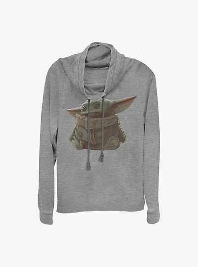 Star Wars The Mandalorian The Child Ball Theif Cowlneck Long-Sleeve Girls Top