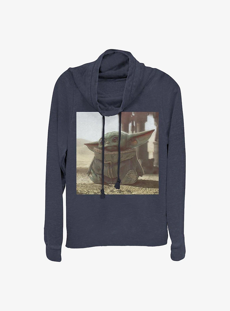 Star Wars The Mandalorian The Child Picture Cowlneck Long-Sleeve Girls Top