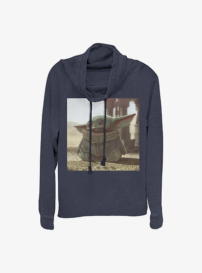 Star Wars The Mandalorian The Child Picture Cowlneck Long-Sleeve Girls Top