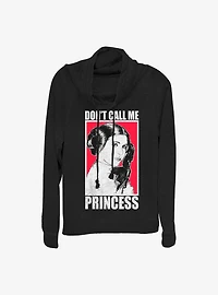 Star Wars Don't Call Me Princess Cowlneck Long-Sleeve Girls Top