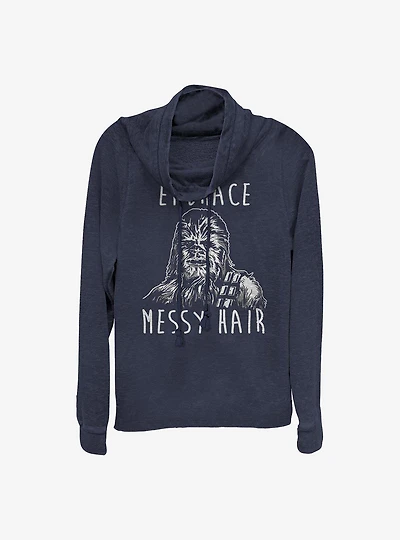 Star Wars Embrace Hair Cowlneck Long-Sleeve Girls Top