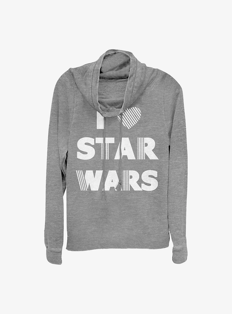Star Wars I Heart Cowlneck Long-Sleeve Girls Top