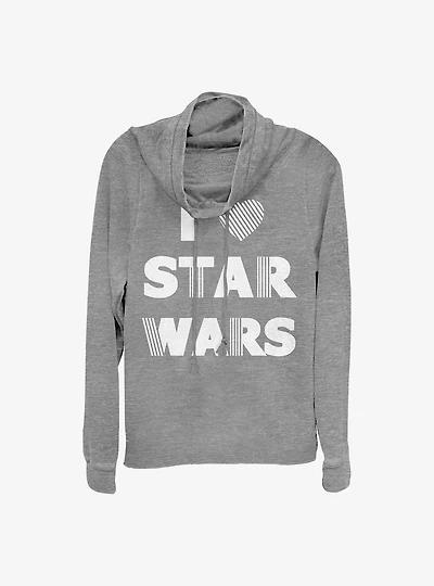 Star Wars I Heart Cowlneck Long-Sleeve Girls Top