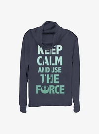 Star Wars Keep Calm Cowlneck Long-Sleeve Girls Top