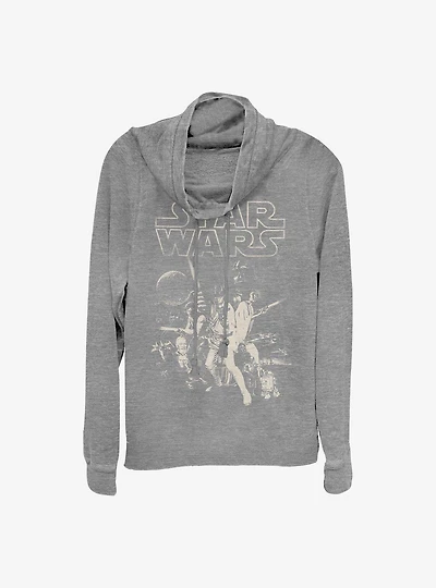 Star Wars Poster Cowlneck Long-Sleeve Girls Top