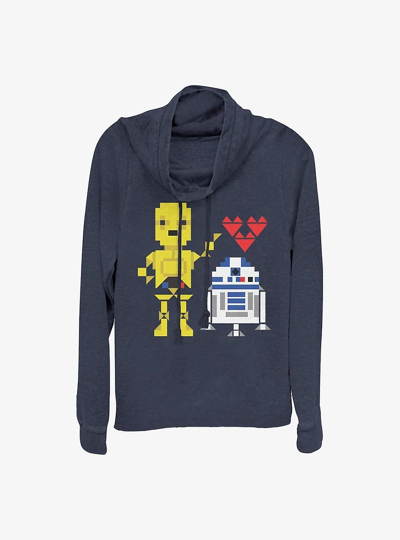 Star Wars R2 C-3PO Love Cowlneck Long-Sleeve Girls Top