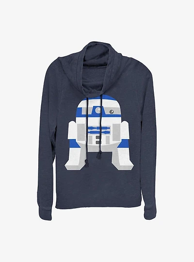 Star Wars R2 Cute Cowlneck Long-Sleeve Girls Top