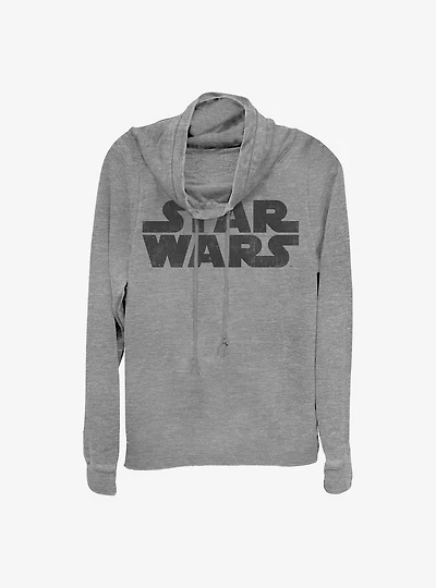 Star Wars Simple Logo Cowlneck Long-Sleeve Girls Top