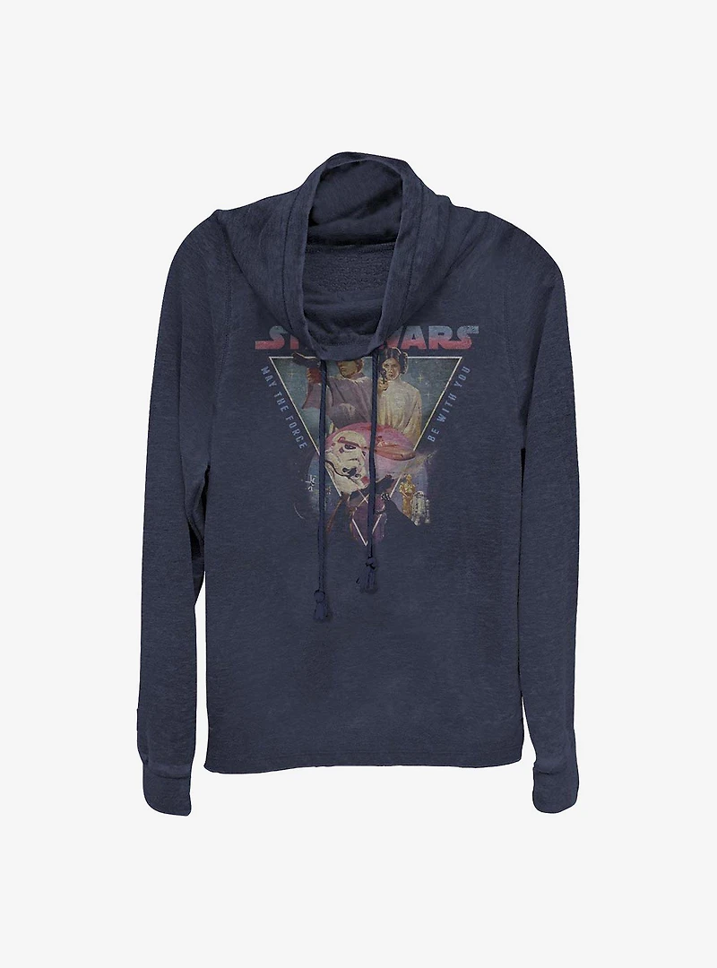 Star Wars Triangle Cowlneck Long-Sleeve Girls Top