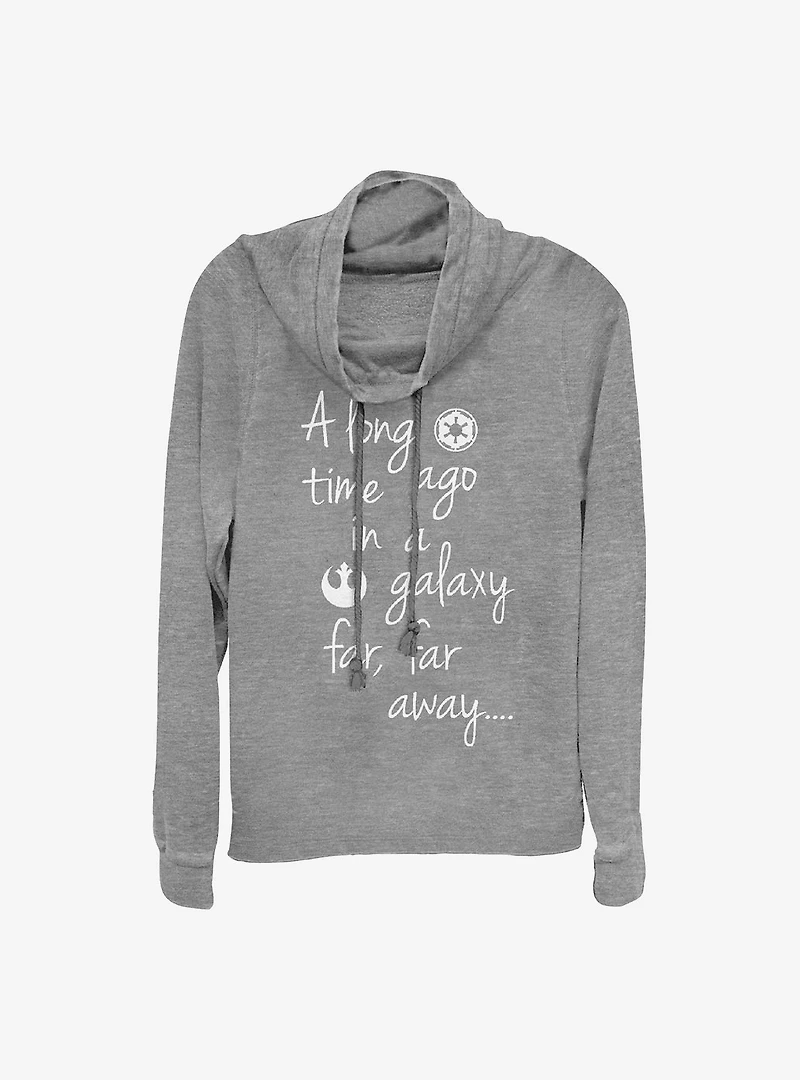 Star Wars Galaxy Cowlneck Long-Sleeve Girls Top