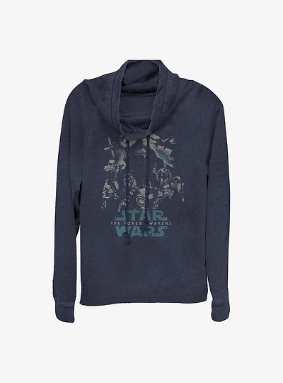 Star Wars: The Force Awakens Poster Cowlneck Long-Sleeve Girls Top