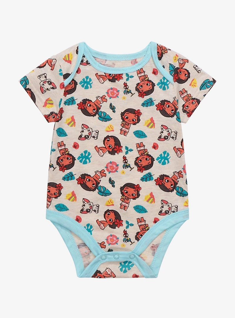 Disney Moana Tropical Icons Allover Print Infant One-Piece - BoxLunch Exclusive
