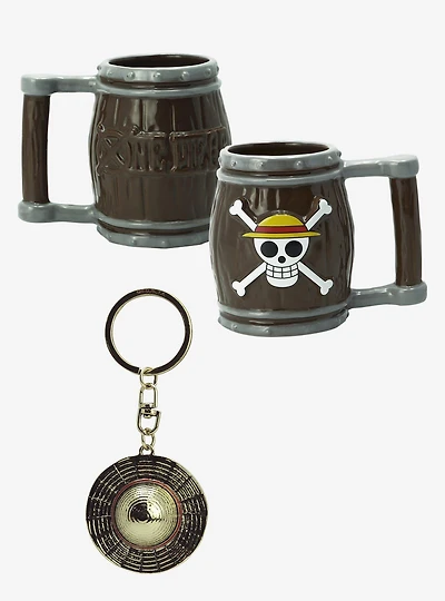 One Piece Straw Hat 3D Mug & Keychain Bundle