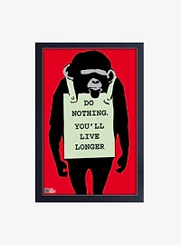 Banksy Do Nothing Framed Wood Wall Art