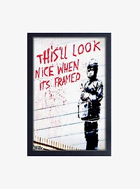 Banksy Framed Wood Wall Art