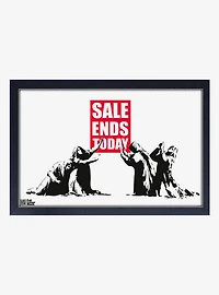 Banksy Sale Ends Today Framed Wood Wall Art