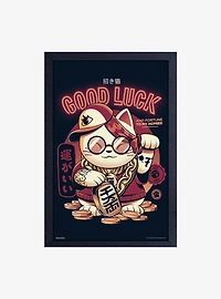 Illustrata Lucky Cat Framed Wood Wall Art
