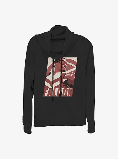 Marvel The Falcon And The Winter Soldier Falcon Poster Cowlneck Long-Sleeve Girls Top