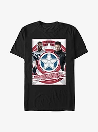 Marvel The Falcon And Winter Soldier Shield Poster T-Shirt