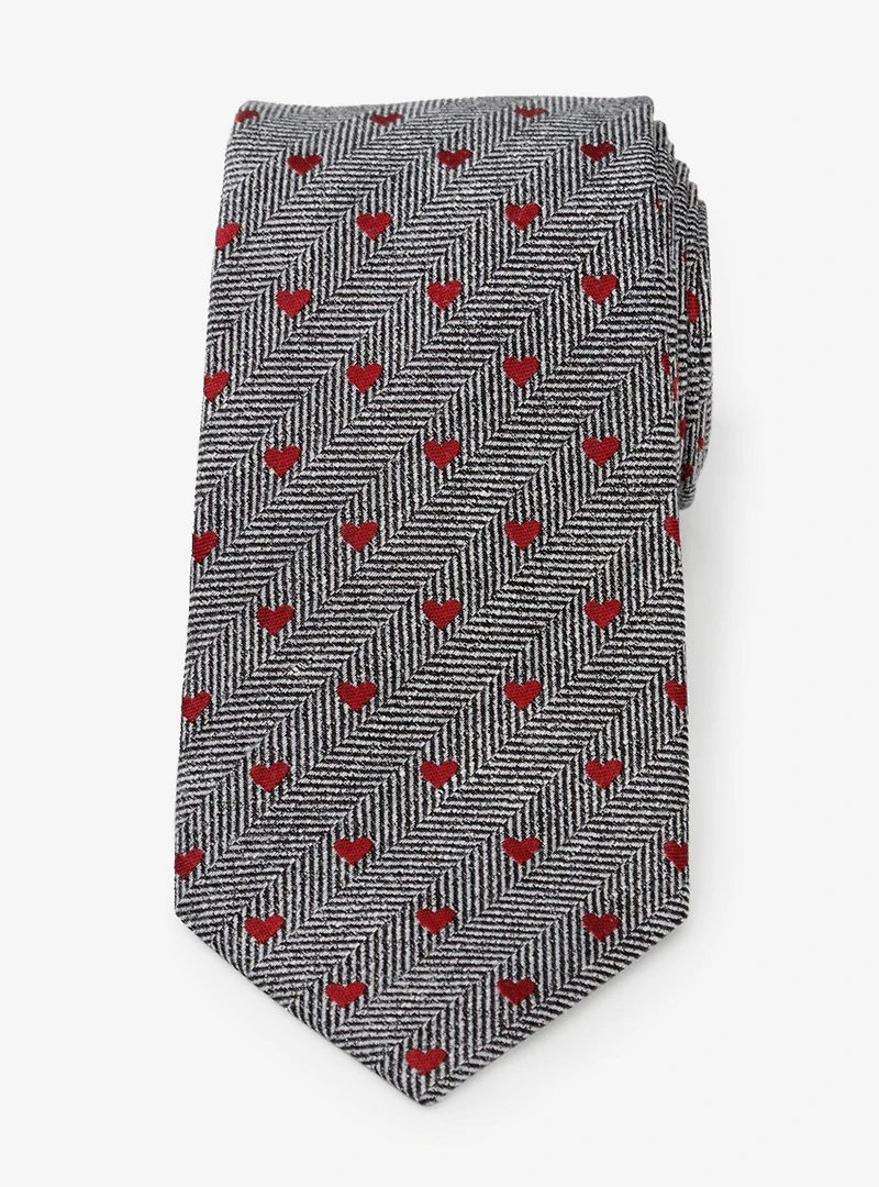 Herringbone Heart Tie