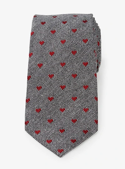 Herringbone Heart Tie