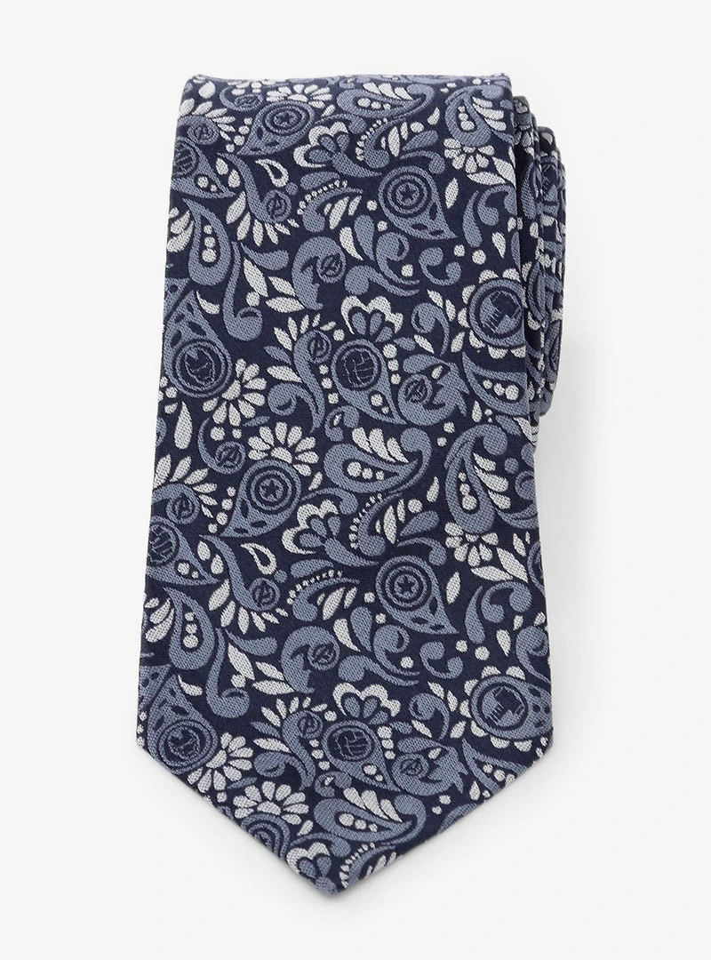 Marvel Avengers Paisley Icons Navy Tie