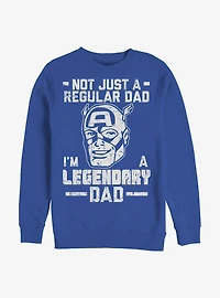 Marvel Captain America Legendary Dad Crew Sweatshirt
