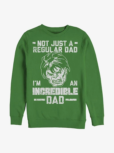Marvel Hulk Incredible Dad Crew Sweatshirt