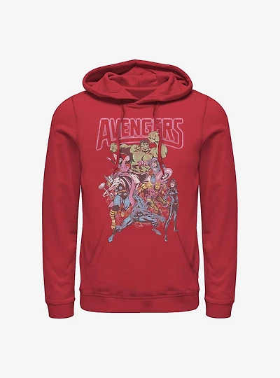 Marvel Avengers Band Tee Hoodie