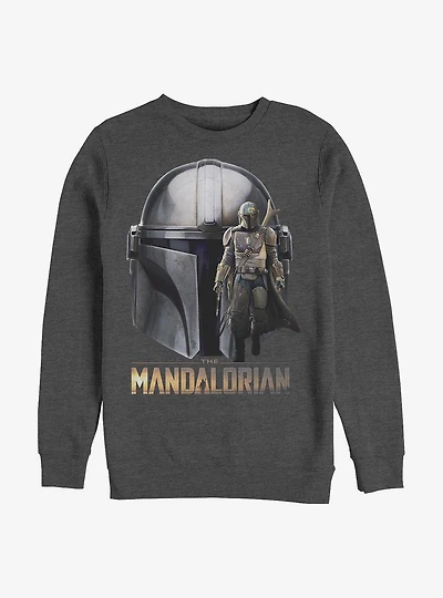 Star Wars The Mandalorian Mando Head Crew Sweatshirt