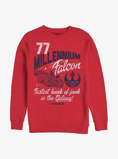 Star Wars Millennium Falcon Fastest Junk Crew Sweatshirt