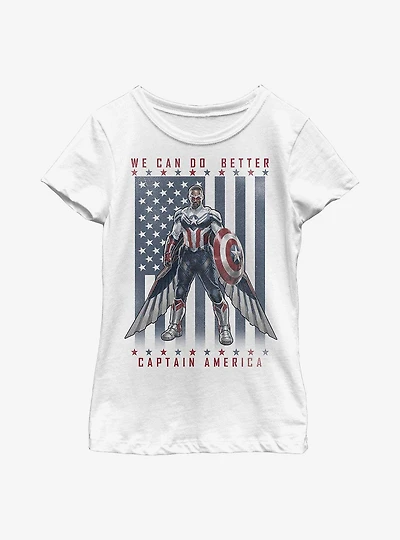 Marvel The Falcon And Winter Soldier Flight Of Youth Girls T-Shirt